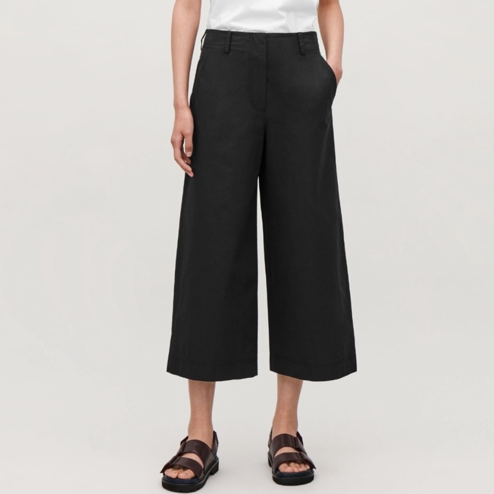 COS wide leg cotton trousers